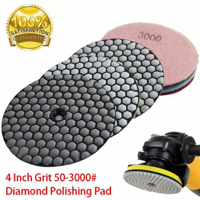 100mm Ceramic Granite Marble Tile Diamond Polishing Pads Dry, Variation