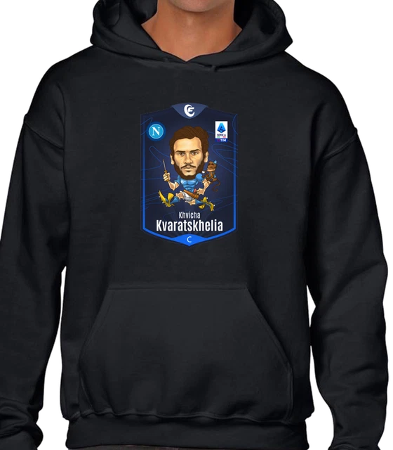 Felpa Uomo Bambino Kvaratskhelia Napoli Passione Calcio Sport Cuore Napoletano