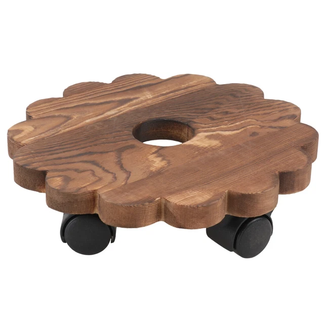 Tabouret/support Pour Plante En Bois - Plateau Rond Intérieur ~5.5 Pouces, Hauteur ~14 Cm - Déco Intérieur, Pot De Fleurs