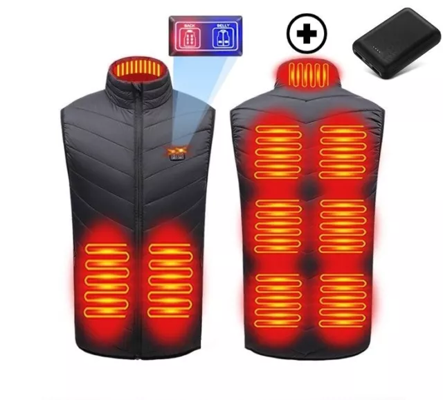 Gilet Chauffant pour Homme et Femme - Veste Chauffante électrique  Rechargeable par USB - Veste Chaude Lavable avec