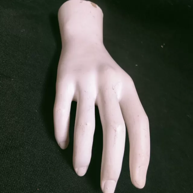 Vintage Retro Mannequin Dummy Right Hand White Female