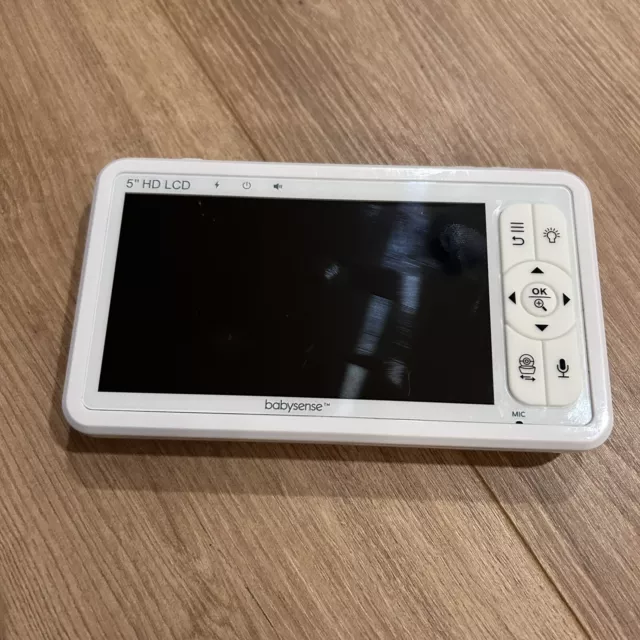 Monitor de video para bebé Babysense HD S2 5" HD pantalla dividida que funciona solo para piezas