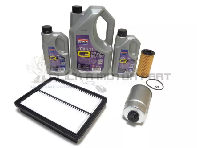 Oil Air Fuel Filter 7L Oil Service Kit For Kia Sorento 2.2 CRDi 10-15 (Check)