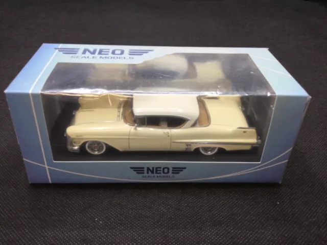 Cadillac Series 62 HT Coupe 1957 Beige 1:43 Scale Die-Cast Model Car [Neo] NIB