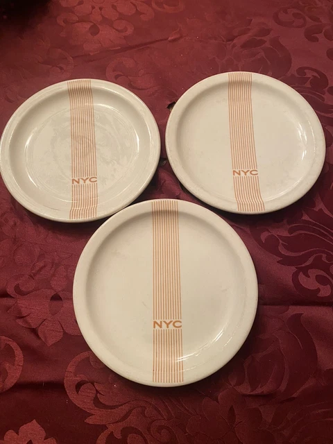 NYC New York Central Mercury Pattern Syracuse China Salad Plate 7.25
