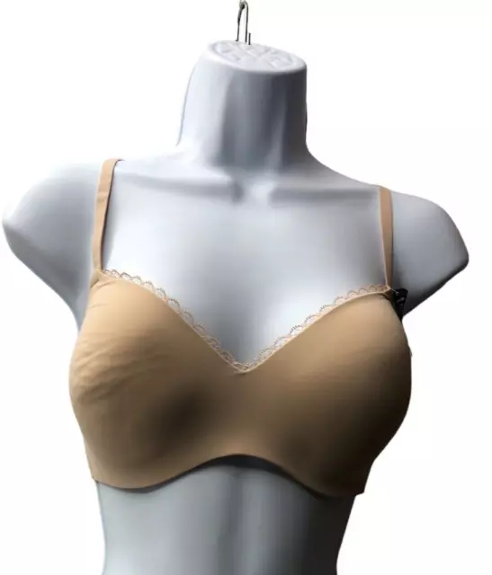 Maidenform Wireless Push-up Bra Self Expressions Womens Size Medium Nude Beige