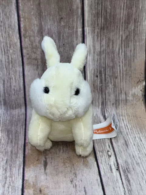 Melissa and Doug Mini 4 inch Plush Baby Bunny Hops Yellow/White Stuffed Animal