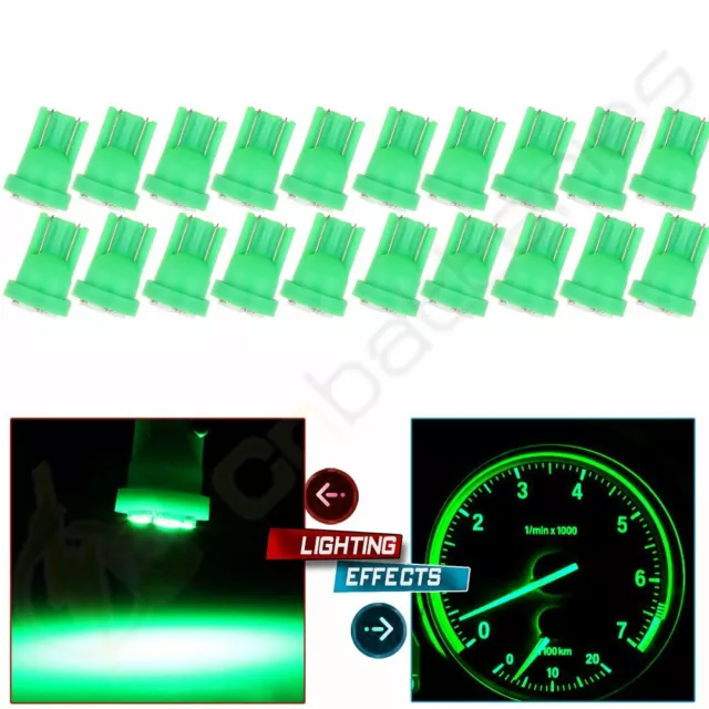 20 X Car Green T10 LED 6smd Side Wedge Light Bulb W5W 194 168 2825 501 192 158