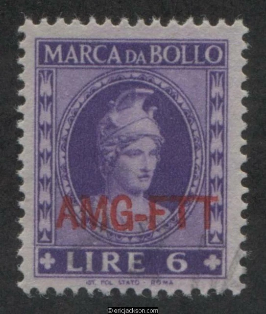 AMG Trieste Fiscal Revenue Stamp, FTT F37 used, VF