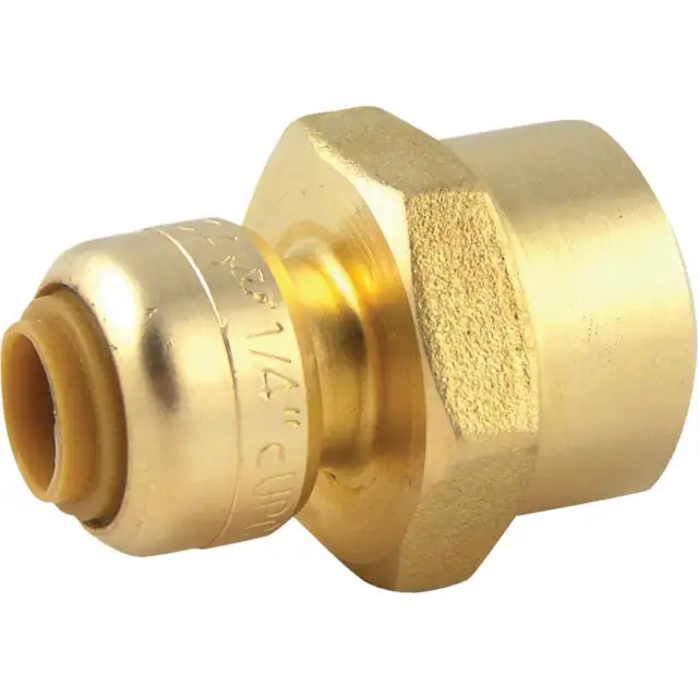 1/4 In. (3/8 In. OD) x 1/2 In. FNPT Reducing Brass Push-to-Connect Female