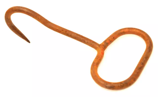 Vintage Antique Primitive Hand Hook Wrought Iron Hay/Ice/Meat Farm Tools Decor