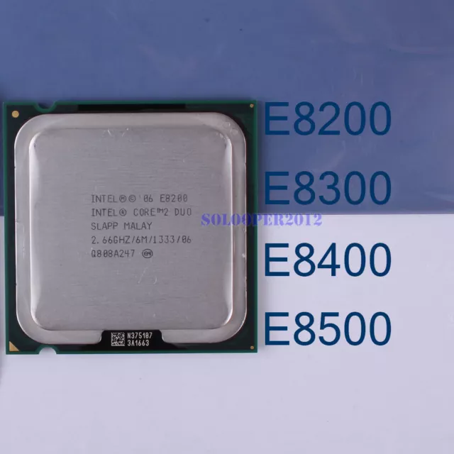 Intel Core 2 Duo E8200 E8300 E8400 E8500 E8600 LGA/775 Processor CPU