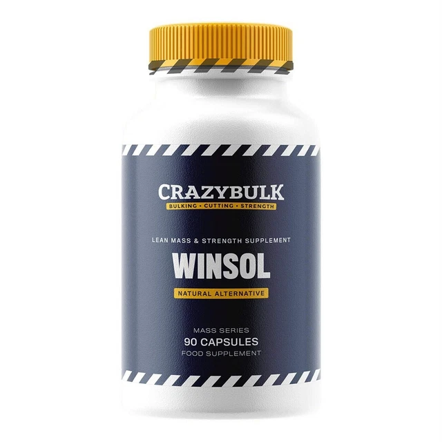 Crazybulk Winsol Suplemento de fuerza masa magra corte de volumen 90 cápsulas