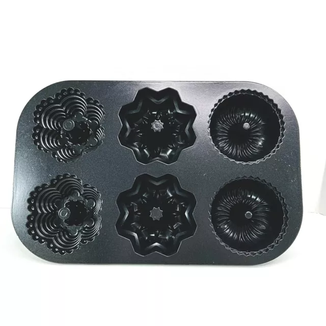 Nordic Ware Mini Multi Bundt Pan Cake Baking Pan Cast Aluminum USA