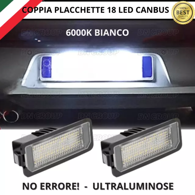 Coppia Placchette A 18 Led Luci Targa Golf 4 5 6 Polo 9N 6R 6C Scirocco Passat