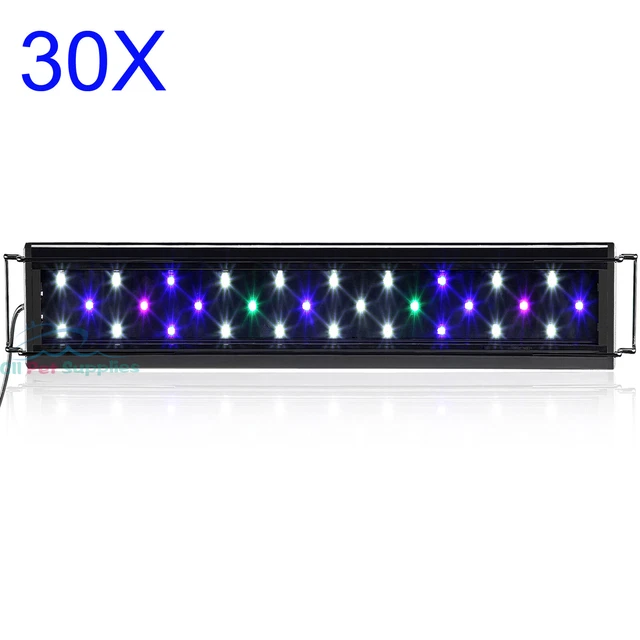 AQUANEAT Aquarium Light 24" 30 PCS Multi-Color Full Spec 0.5W LED Marine FOWLR