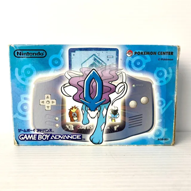 Pokemon Center Suicune Nintendo GBA Game Boy Advance Console + Box - Tested