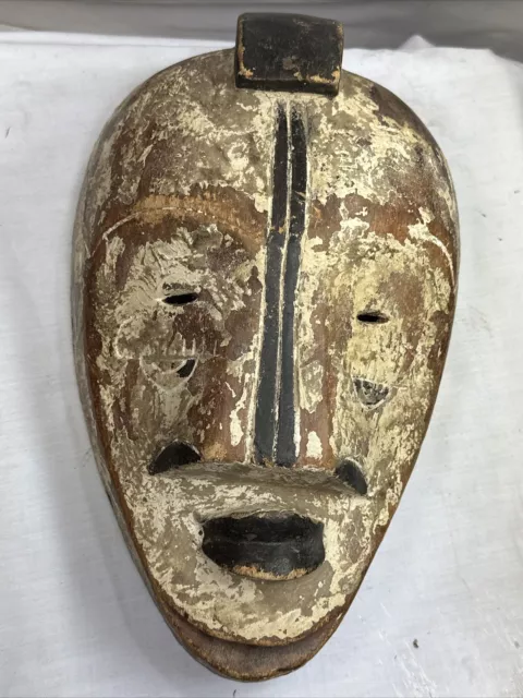 African Face Mask FANG Gabon TRIBAL ART AFRICAN ART PRIMITIVE 13” Vintage