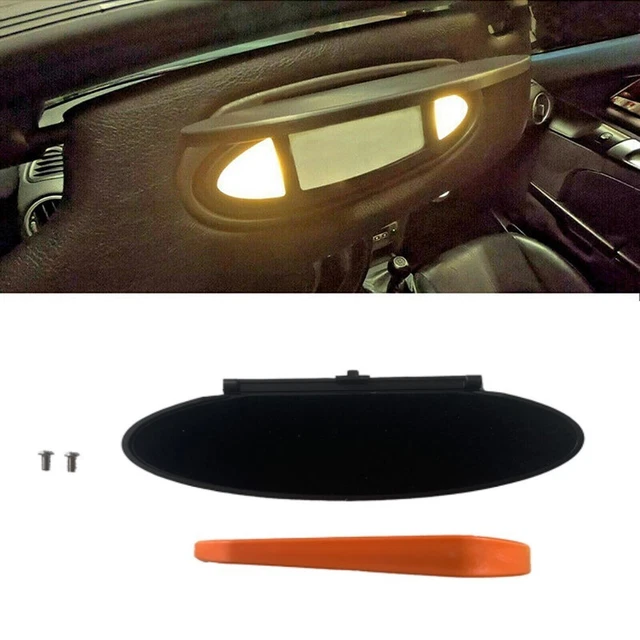 1* Black Replacement Sunvisor Vanity Mirror Cover For Porsche 911 996, 997