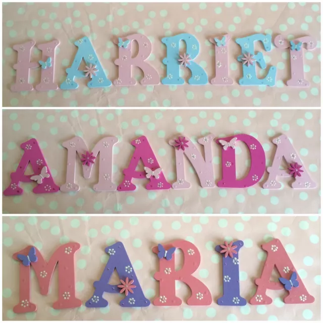 Personalised Child Kids Wall Door Art Wooden Letter Plaque Gift Any Name/Theme 3