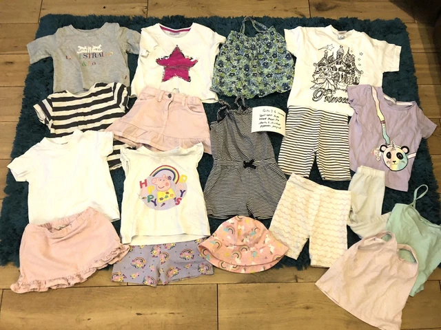 Girls age 3-4 years summer clothes bundle Next Levi’s river island shorts tops