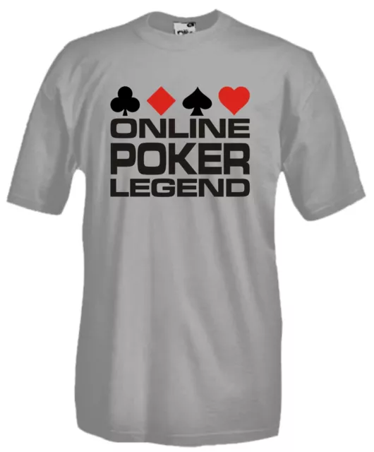 Maglia On-Line poker Legend D21 Texas Hold'em Fiches Asso Gioco T-shirt cotone