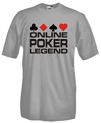 Maglia On-Line poker Legend D21 Texas Hold'em Fiches Asso Gioco T-shirt cotone