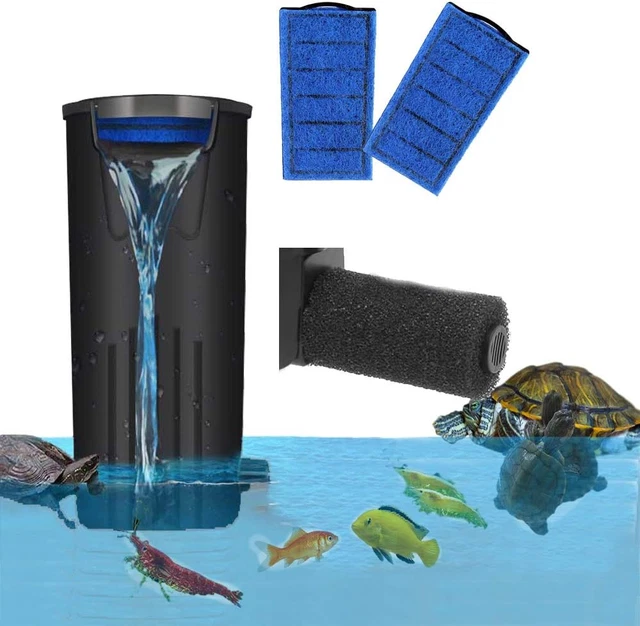 Aquarium Turtle Filter Waterfall Flow Submersible Filter Low Water Level Filter