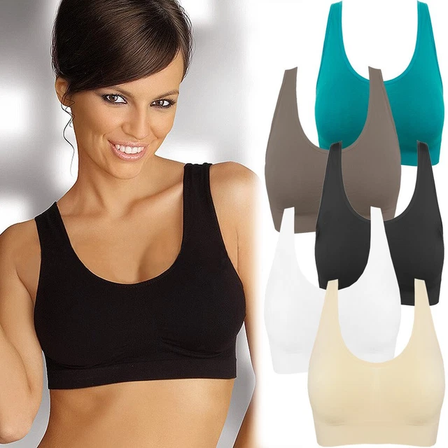 2er Pack Feiner Komfort-BH für Damen Bustier Sport BH für Sport Fitness Yoga BRA