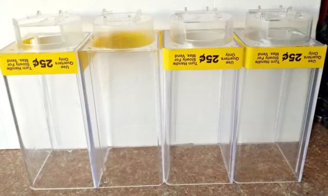 Set of  4 Large Canisters for Uturn U Turn Bulk Candy Vending Machine