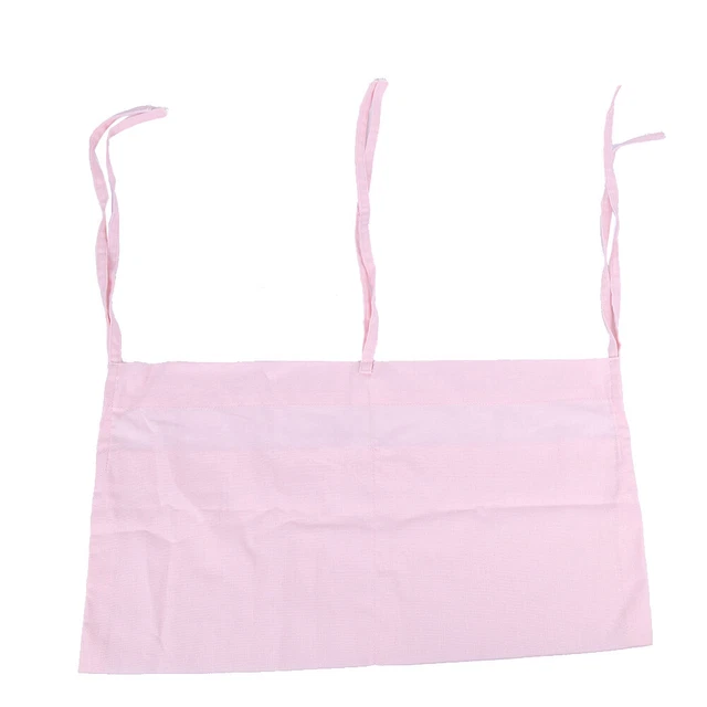(Pink 49.5cm*28.5cm)Baby Bed Hanging Bag Baby Bed Hanging Storage Bag Durable