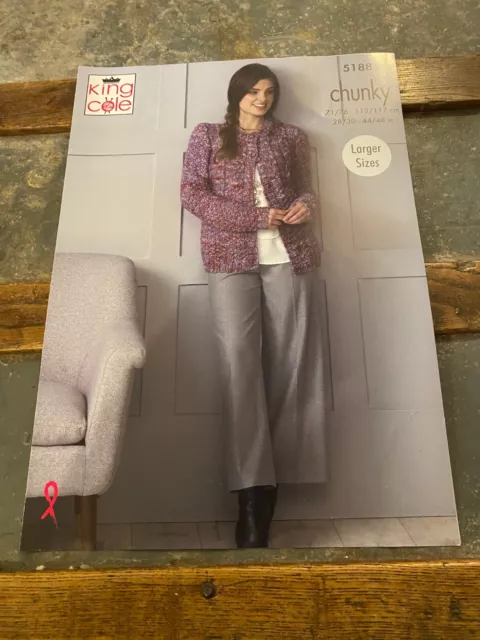 NEW KING COLE Lady's Cardigans Knitting Pattern Chunky 5188 £2.99 ...