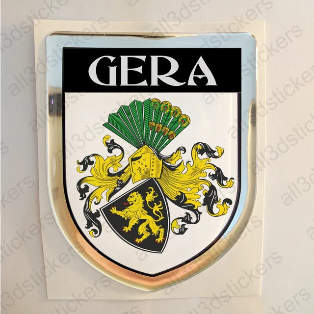 AUFKLEBER GERA DEUTSCHLAND Wappen Flagge 3D Kfz Aufkleber Fahne Emblem aufkleber-gera-deutschland-wappen-flagge-3d-kfz-aufkleber-fahne-emblem