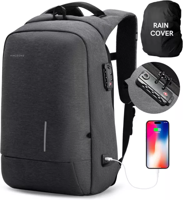 Kingsons Laptop Backpack, Slim Business Travel Computer Bag with 13.1 Inch