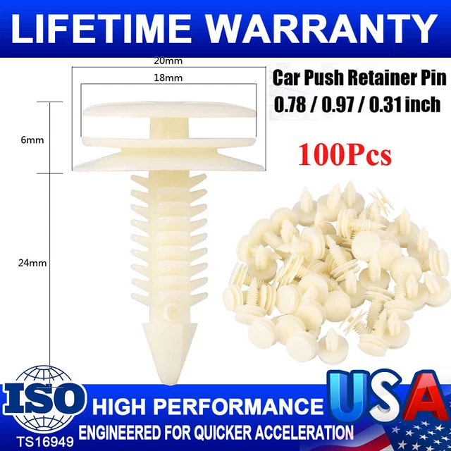 100pcs Car Door Panel Retainer Clips Rivet for GM 15960325 GMC W/Chevrolet Chevy