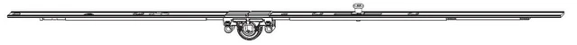ROTO DK-Getriebe konstant V-Zapfen -1490- DM15 NX FFH 1401-1600 mm Länge 1490 mm