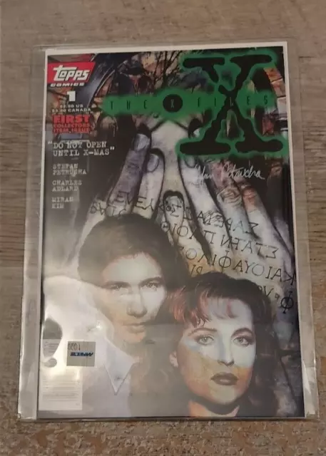 X-FILES Topps #1 Special Edition Signed Stefan Petrucha NM