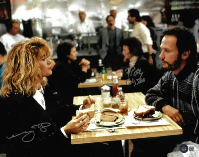 Meg Ryan Billy Crystal Signed 11x14 Photo When Harry Met Sally Beckett Witnessed