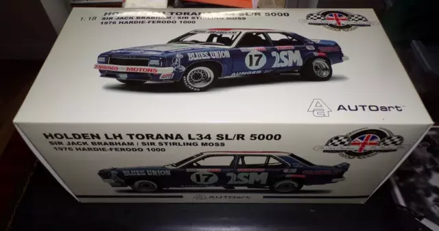 Brabham & Moss SIGNED Autoart 1:18 Holden LH Torana L34  Hardie-Ferodo 1000 1976