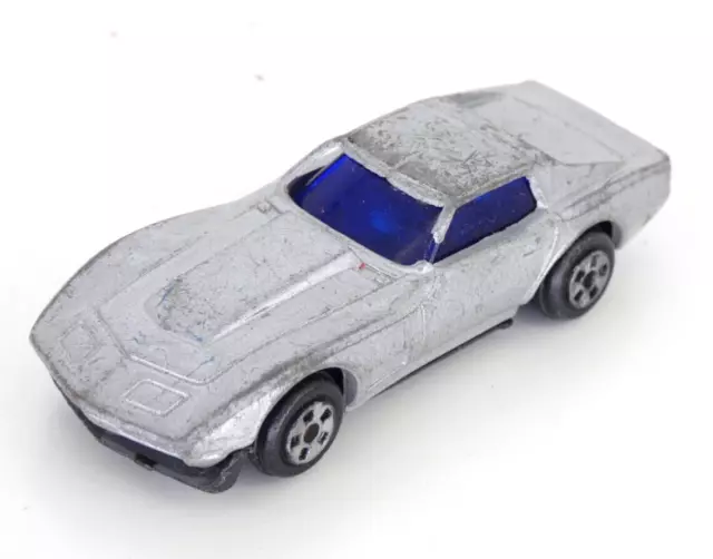 Chevrolet Corvette Stingray Toy Sports Car Silver Vintage Diecast Model