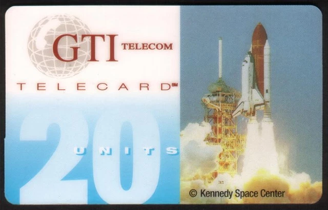 20u NASA Shuttle Launch 'Kennedy Space Center' Spanish SPECIMEN Phone Card