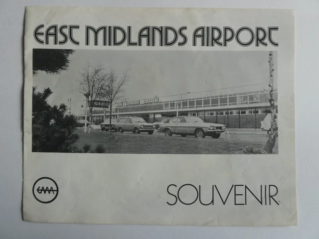 East Midlands Airport UK (EMA) - DERBY-NOTTTINGHAM- SOUVENIR BROCHURE 1970'S