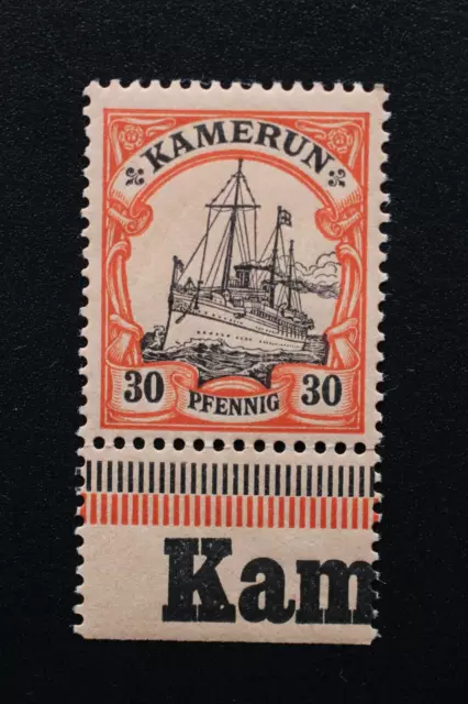 DEUTSCHE KOLONIEN KAMERUN MI Nr. 12 UNGEBRAUCHT FALZ + RAND + NAME (TEIL)