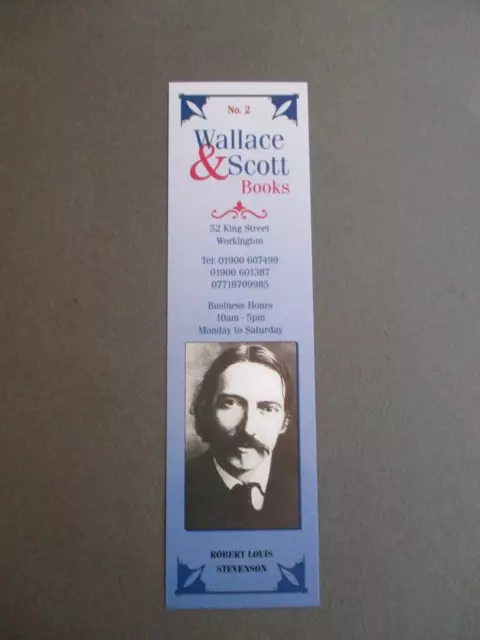 BOOKMARK Robert Louis Stevenson Writer Treasure Island Portrait Wallace & Scott