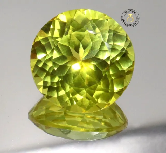 GIE Certified Natural Yellow Sapphire Round Shape Cut Gemstone 18.90 Cts