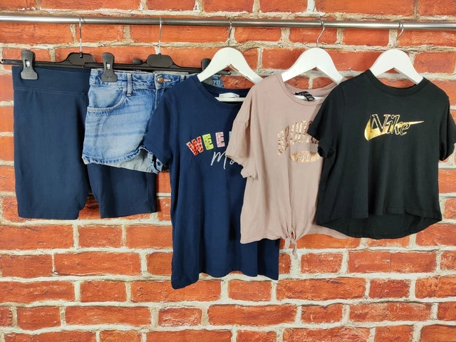 GIRLS BUNDLE AGE 10-11 YEARS NIKE M&S etc SHORTS TOP T-SHIRT DENIM CASUAL 146CM
