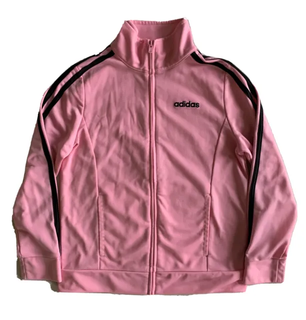 ADIDAS Girls Athletic Track Jacket Lightweight Full Zip Gently Used MEDIUM 10/12 3