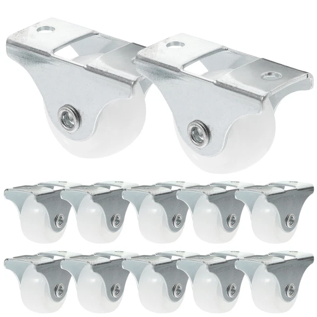 12 Pcs Directional Casters Rail Wheel Furniture Rollers Stool