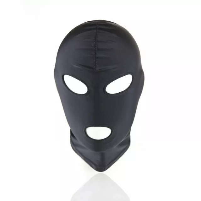 Spandex Stoff Kopf Maske geschlossen Augenbinde Bondage Kopfhaube KopfbedeckungK