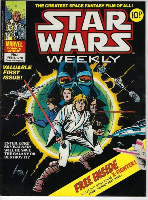 Star Wars # 1 - Marvel UK Weekly Comic - 8 Feb 1978 - With Free Gift & Insert